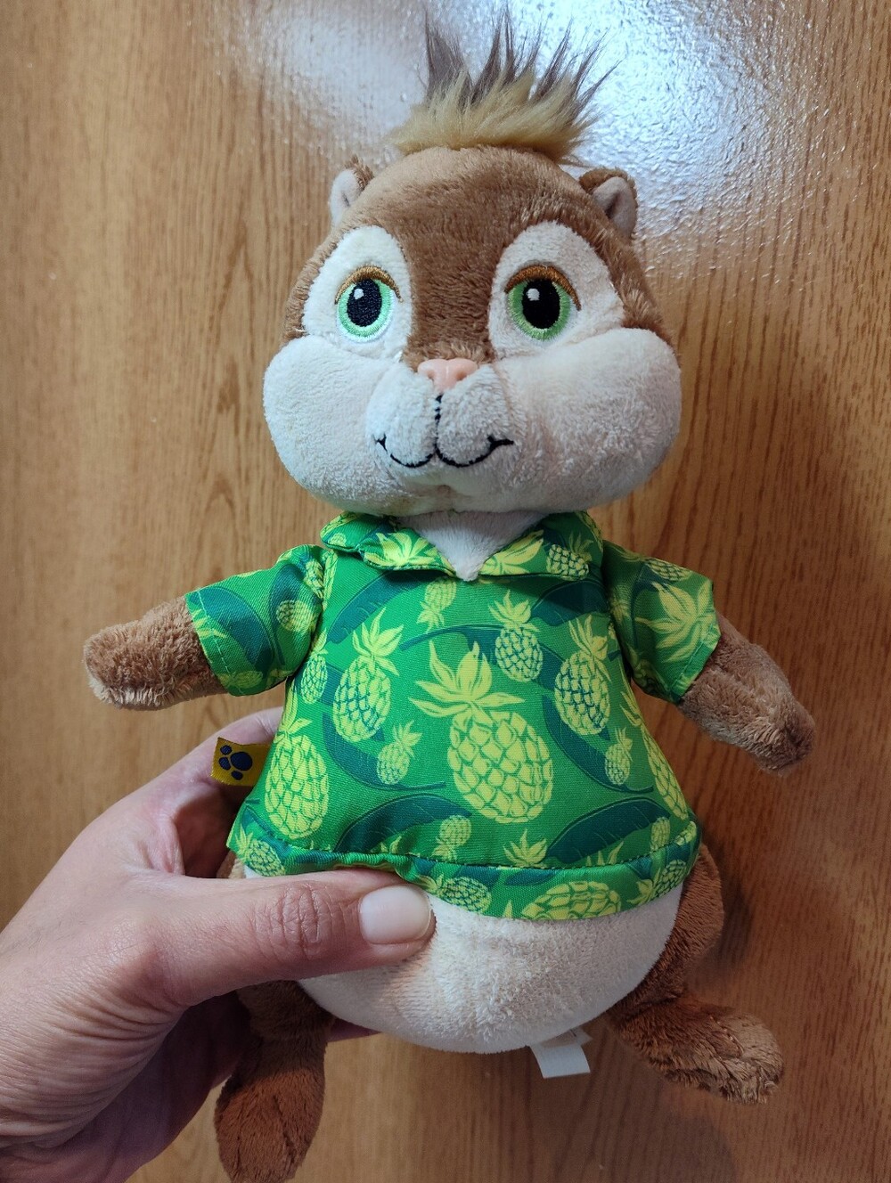 Plush Chipmunk Toy in Green Pineapple Shirt - Bab